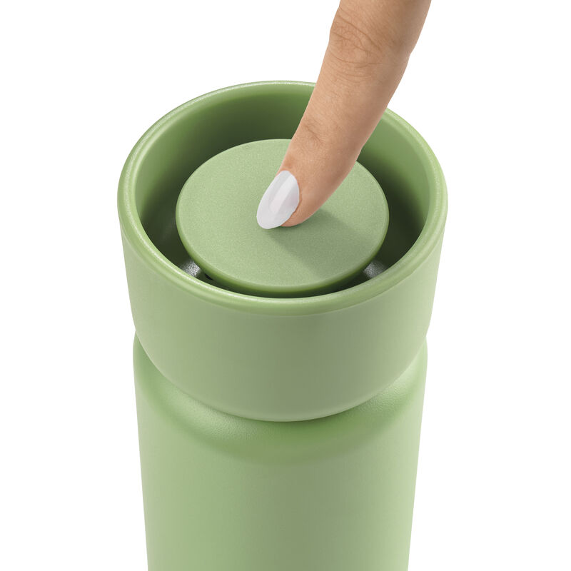 Singles Thermobecher mit zwei Deckeln