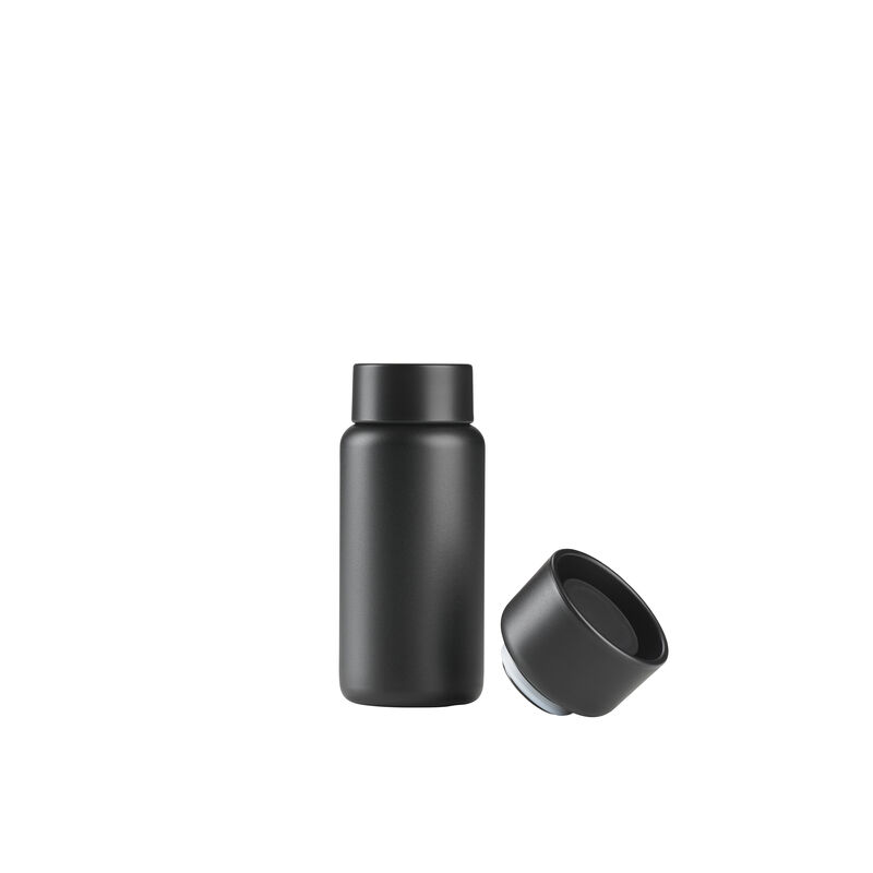 Singles Thermobecher mit zwei Deckeln