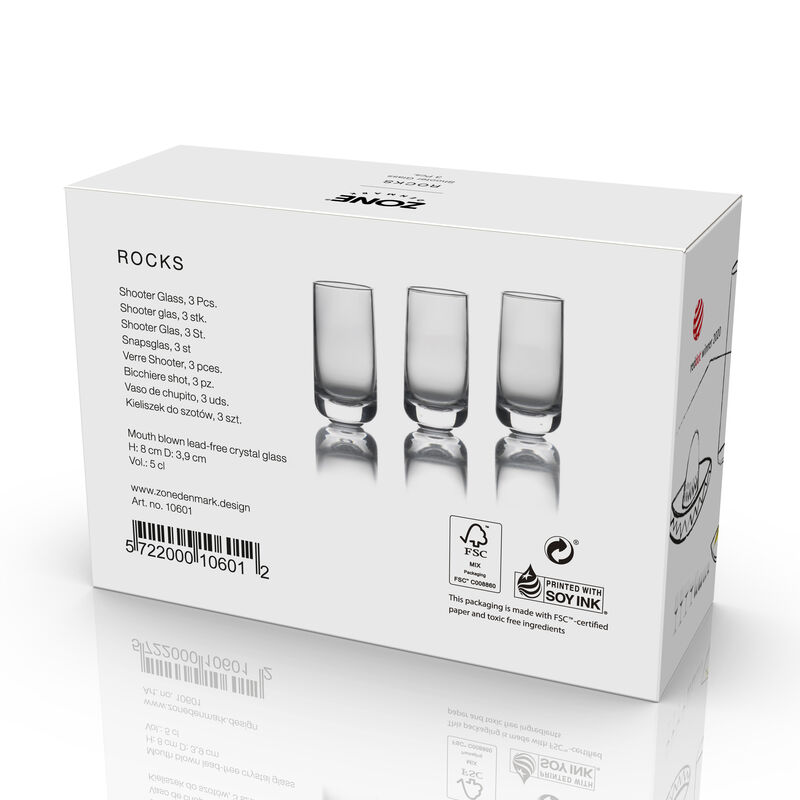 Rocks Verre a shooter 3 pces