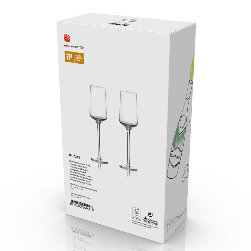 Rocks Champagneglas 2 stk.