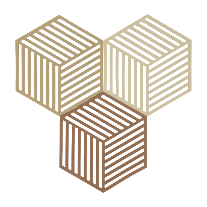 Hexagon Dessous-de-plat 3 pces