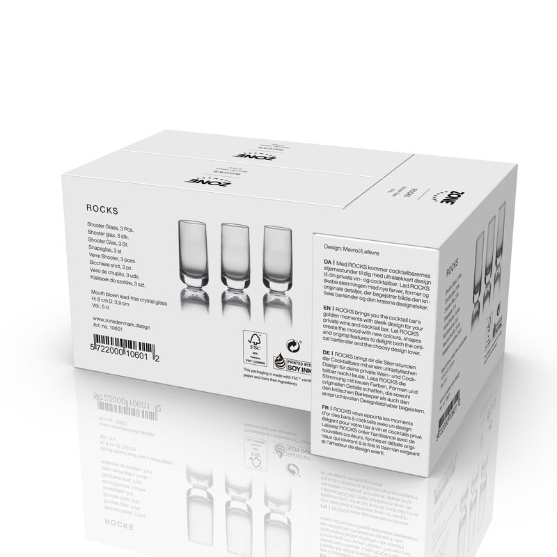 Rocks Verre a shooter 3 pces