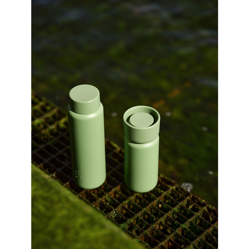 Singles Thermobecher mit zwei Deckeln