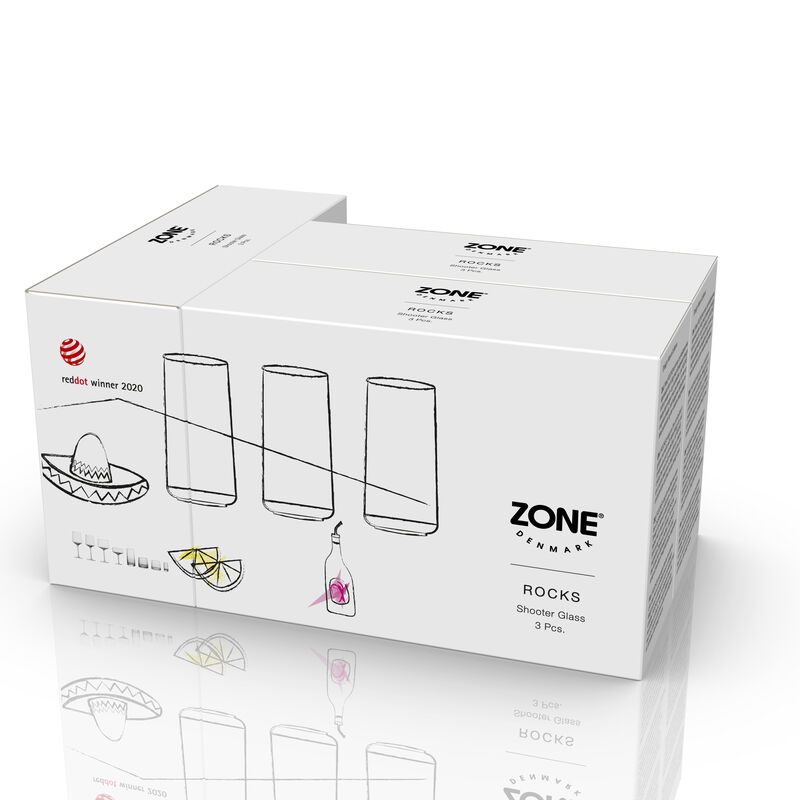 Rocks Verre a shooter 3 pces